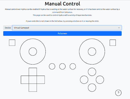 Hydrus manual control from gamepad